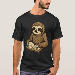 Süßes Faultier beim Buchlesen T-Shirt