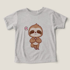 Süßes Faultier Meditation Yoga T-Shirt | Lustiges