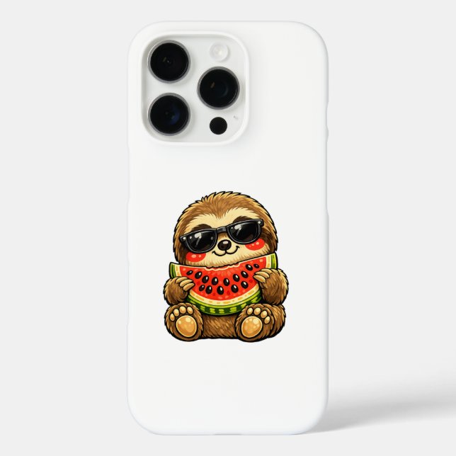Süßes Faultier mit Wassermelone Case-Mate iPhone Hülle (Rückseite)