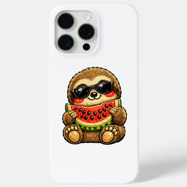 Süßes Faultier mit Wassermelone Case-Mate iPhone Hülle (Rückseite)