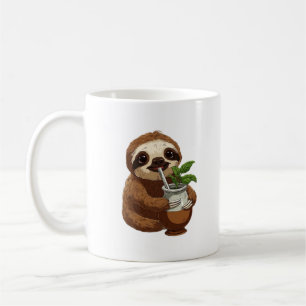 Süßes Faultier trinkt Yerba Mate � Adorable Kawaii Kaffeetasse