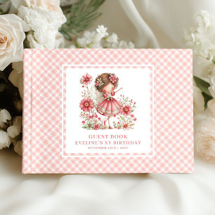 Süßes Feen-Mädchen Geburtstags-Rosa-Gästebuch Gästebuch