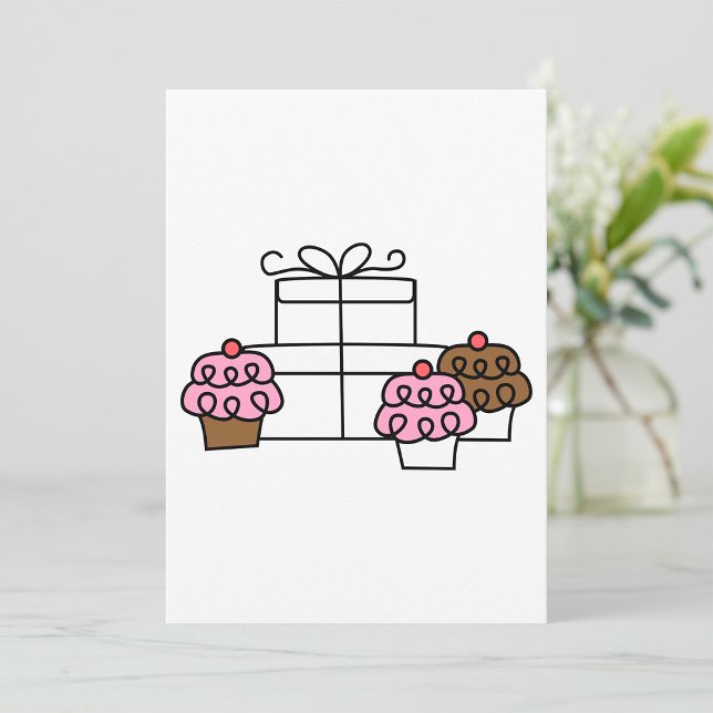 Süßes Feiern Cupcake und Geschenkboxen Einladung (Von Creator hochgeladen)