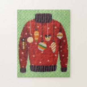Süßes Feiertags-hässliches-Sweater-Puzzle-Kunstwer Puzzle