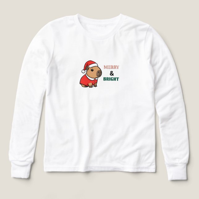 Süßes Feiertags-Shirt mit Santa-Illustration (Design Vorderseite)