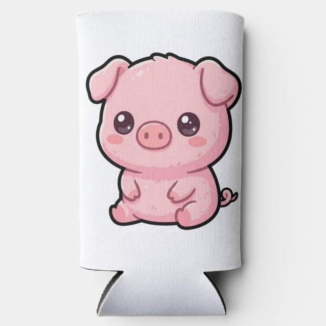 Süßes Ferkel Selters Dosenkühler (Vorderseite)