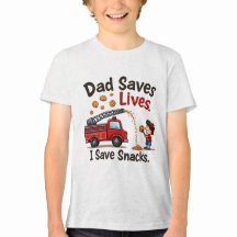 Süßes Feuerwehr-Kinder-T-Shirt mit Feuerwehrwagen