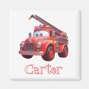 Süßes Feuerwehrauto Magnet