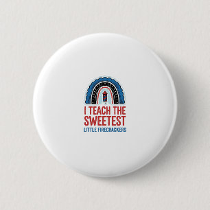 Süßes Feuerwerk-Lehrer Vintage-Vector-Shirt_1 Button
