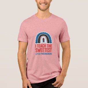 Süßes Feuerwerk-Lehrer Vintage-Vector-Shirt_1 Tri-Blend Shirt