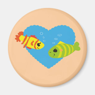 Süßes Fischpaar Valentinstag Aquarium Liebe Magnet