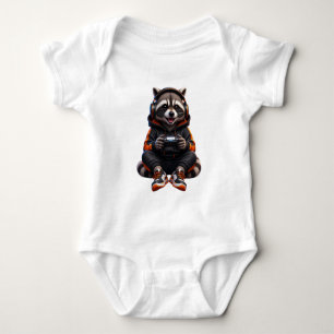 Süßes Fitness-Outfit für Waschbärenbabys – Kleine Baby Strampler