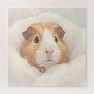 Süßes flauschiges Meerschweinchen-Porträt Puzzle