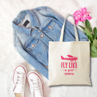 Süßes Fliege wie ein Mädchen Rosa Flugzeug Mädchen