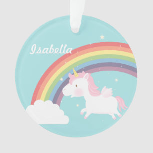Süßes fliegendes Einhorn Regenbogen Mädchenzimmer Ornament