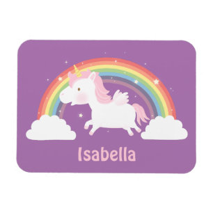Süßes fliegendes Einhorn und Regenbogenmagnet für Magnet