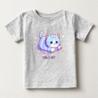 Süßes fliegendes Lavendel-Kätzchen Kawaii Baby T-shirt