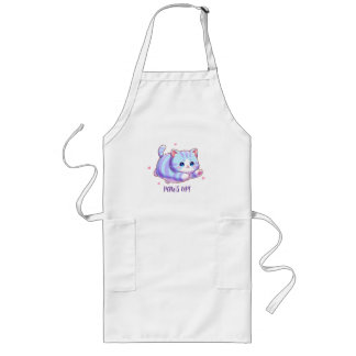 Süßes fliegendes Lavendel-Kätzchen Kawaii Lange Schürze