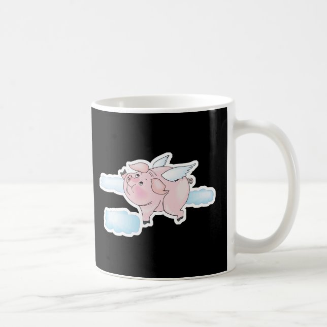 süßes fliegendes Schwein Tasse (Rechts)