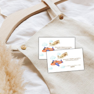 Süßes Flieger Flugzeug-Windel-Raffle Baby Shower Begleitkarte