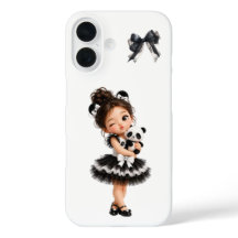 Süßes Flirt Mädchen Schwarze Schleife Panda iPhone