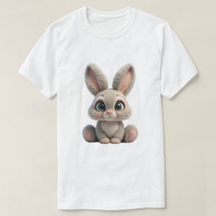 Süßes Fluffiges 3D-Hasen-Kaninchen-Maskottchen T-Shirt