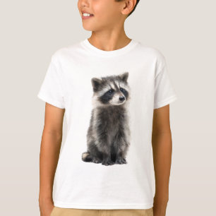 Süßes Fluffiges Baby-Waschenbär-Porträt Kinder T-Shirt