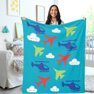 Süßes Flugzeugwolke, Reise, Babyparty, Luftfahrt Fleecedecke
