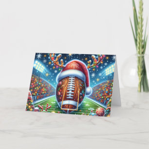 Süßes Football mit Rengeweih Weihnachten