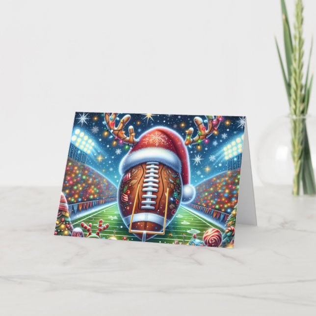 Süßes Football mit Rengeweih Weihnachten (Vorderseite)
