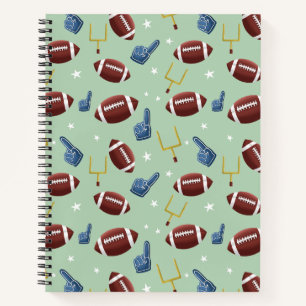Süßes Football-Muster Notizbuch