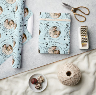 Süßes Foto-Muster | Onkel Geburtstag Geschenkpapier