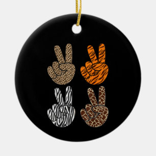 Süßes Friedenszeichen Tierprint Kleinkind Jungen R Keramik Ornament