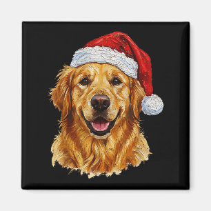 Süßes Frohe Weihnachten Golden Retriever Hund Weih Magnet