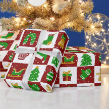 Süßes Frohe Weihnachten Rot und Grünes Quadratmust
