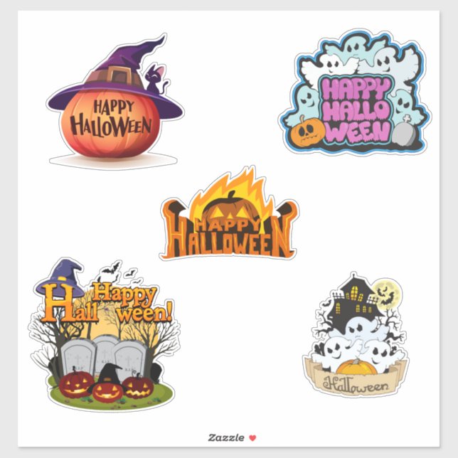 Süßes Frohes Halloween  Aufkleber (Blatt)