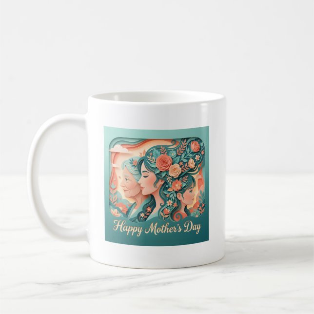 Süßes Frohes Muttertag  Kaffeetasse (Links)