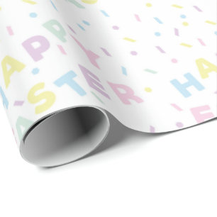 Süßes Fröhliches Ostern Wort Konfetti Muster Geschenkpapier