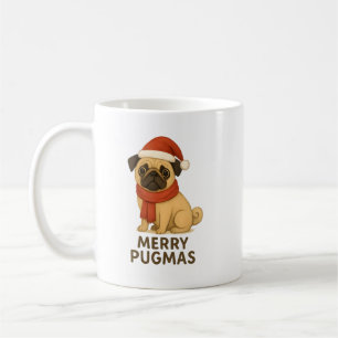Süßes Fröhliches Pugmas Festliches Weihnachten Pug Kaffeetasse
