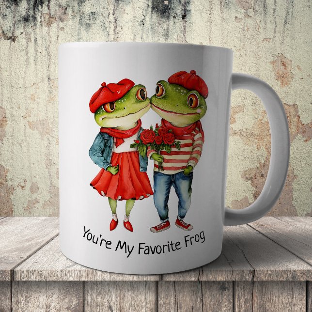 Süßes Froschpärchen Kaffeetasse (Von Creator hochgeladen)