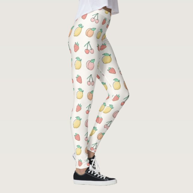 Süßes Fruchtmuster Spielend leichte Sommerästhetik Leggings (Rechts)