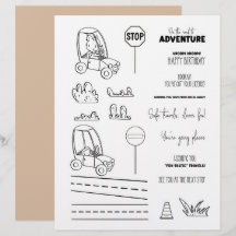 Süßes Fuchs-Auto-Farbmalbuch-Schrappenpapier