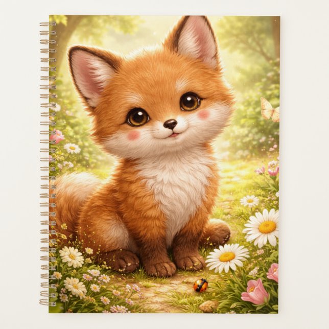 Süßes Fuchs-Design – Bezaubernder Wald-Fuchs  Planer (Vorderseite)