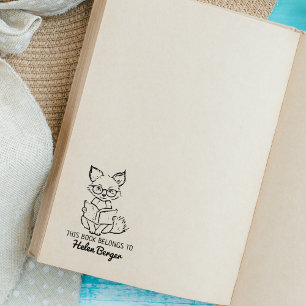 Süßes Fuchs-Exlibris Gummistempel