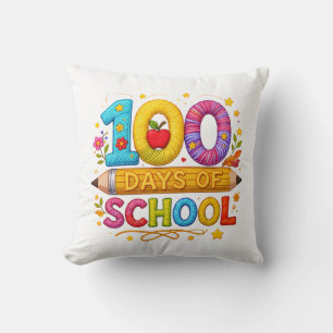 Süßes Garn 100 Tage Schule Lehrer Mädchen T-Shirt Kissen