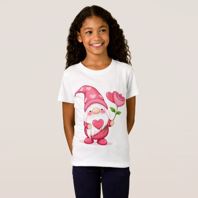 Süßes Gartenzwerg Mädchen T-Shirt - Whimsical Flow (Vorne ganz)