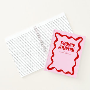 Süßes Gebetsjournal Rosa und Rot Benutzername Jahr Notizbuch