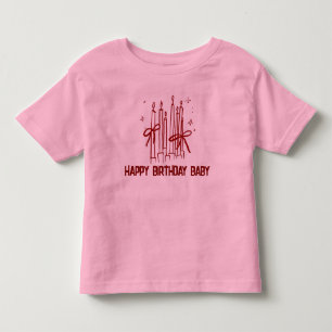 Süßes Geburtstagskerzen-T-Shirt für Kinder Kleinkind T-shirt