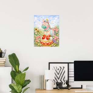 Süßes Geburtstagspferd Poster – Traumhafte Wasserf