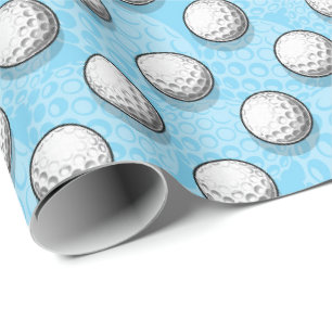 süßes gefliestes Golfball-Kachel-Muster Geschenkpapier